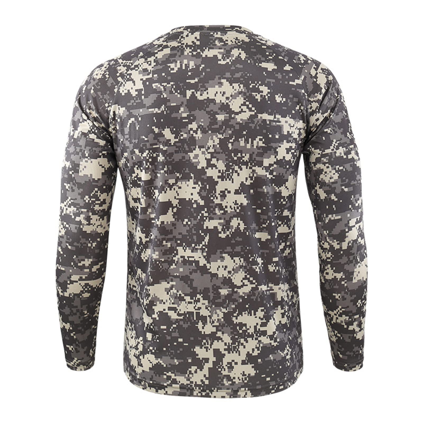 BBFQMT Men's Camouflage Hunting Shirt Long Sleeve Quick Dry Outdoor Clothing Camouflage Printed Sportswear 3-Small