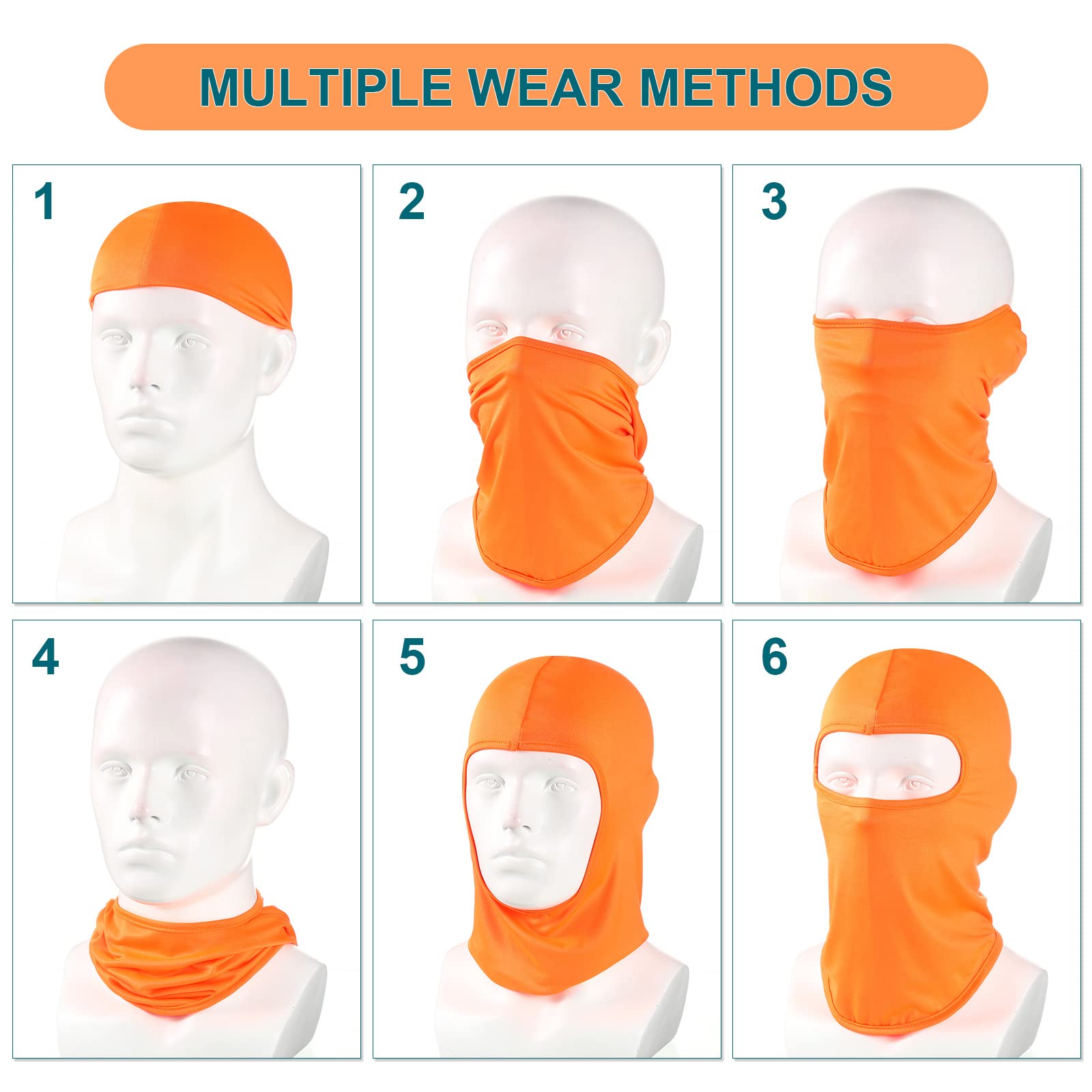 60 Pcs Balaclava Face Masks Men Full Face Cover Balaclava Mask Pasamontañas Ski Mask Winter Mask for Men Women (Bright Colors)