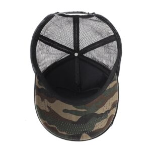 Home Prefer Men's Vintage Mesh Trucker Hat Outdoor Sport Summer Baseball Cap (Black New)