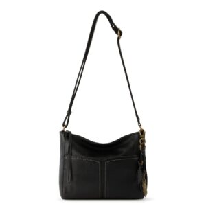 The Sak Womens Alameda Crossbody in Leather, Black, One Size US