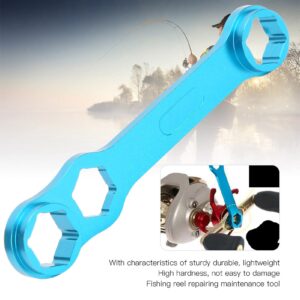 ZPSHYD Fishing Reel Wrench, Blue Casting Fishing Reel Care Maintenance Wrench Aluminium Alloy DIY Spanner Repairing Maintenance Tool