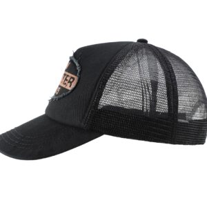 Home Prefer Men's Vintage Mesh Trucker Hat Outdoor Sport Summer Baseball Cap (Black New)