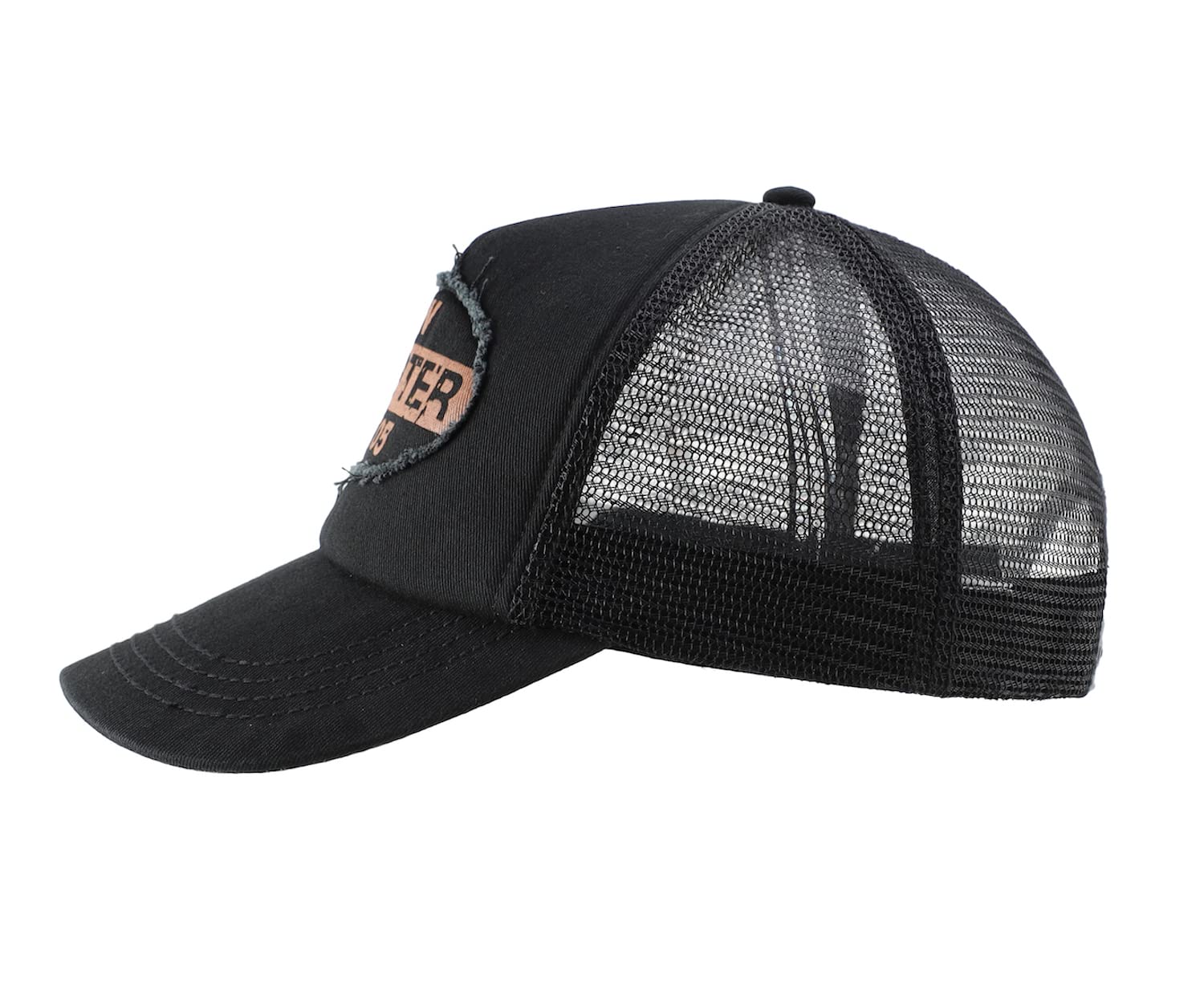 Home Prefer Men's Vintage Mesh Trucker Hat Outdoor Sport Summer Baseball Cap (Black New)