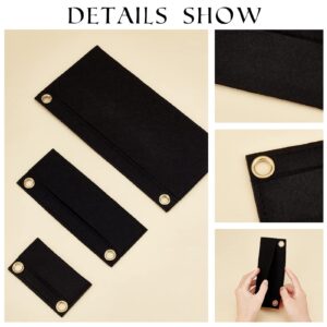 WADORN 3pcs Felt Purse Organizer Inserts for Pochette, Envelope Bag Insert Organizer Flip Wallet Insert Liner DIY Bag Conversion Insert (NO Chain) for Women Clutch UPTOWN Pochette, Black