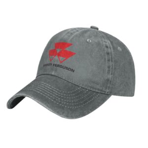 Massey Ferguson Classic Cowboy Hat Adjustable Baseball Cap Unisex Casual Sports Hat Gray