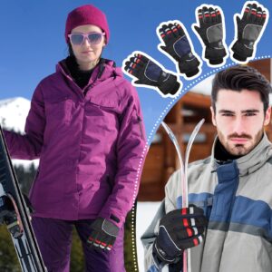 Newcotte 2 Pairs Winter Ski Gloves Men Women Warm Waterproof Insulated Glove Work Gloves Windproof Gloves Snow Gloves Skiing and Snowboarding Gloves