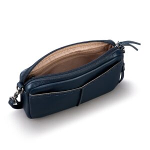 The Sak Womens Cora Leather Crossbody, Indigo, One Size US