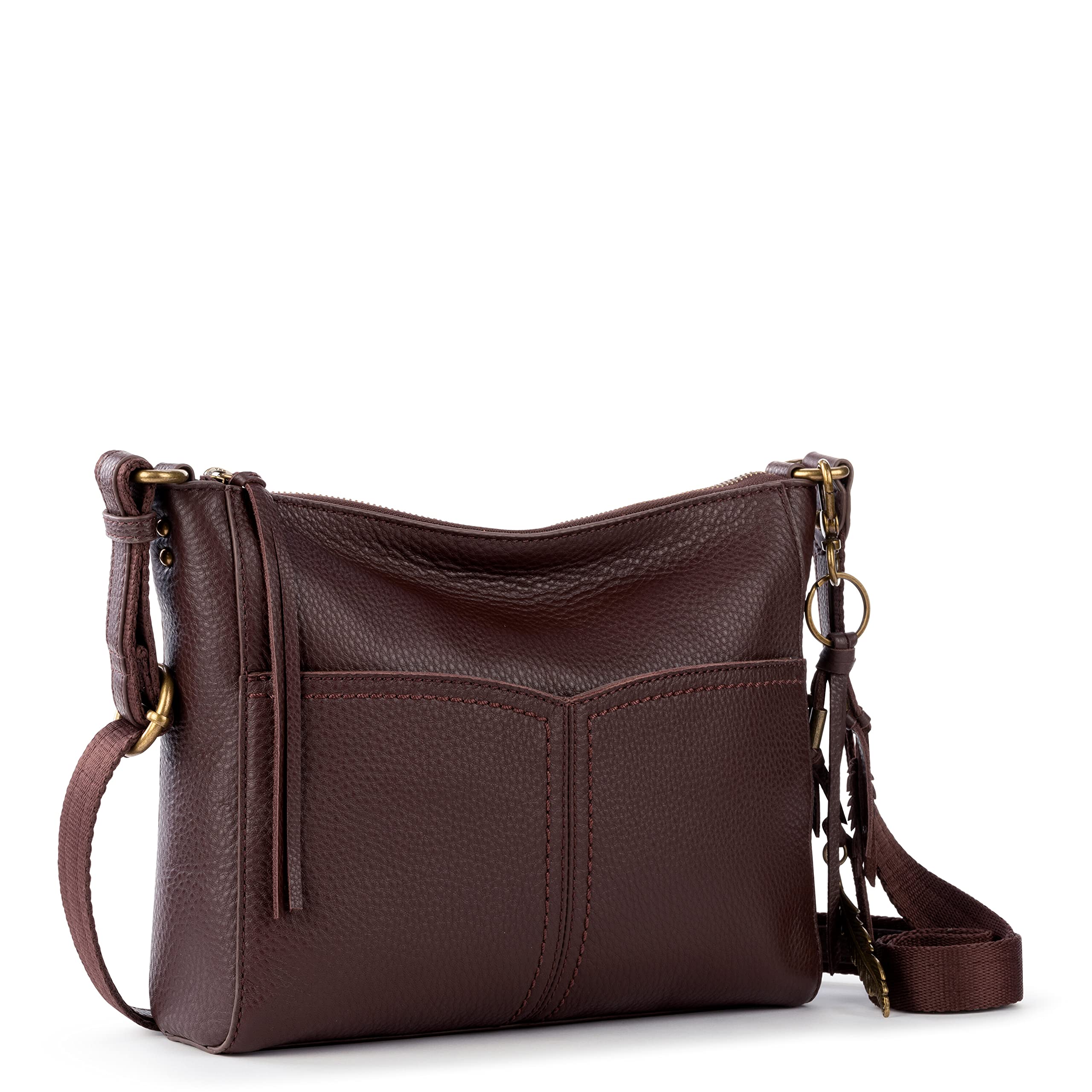 The Sak Womens Alameda Crossbody in Leather, Mahogany, One Size US