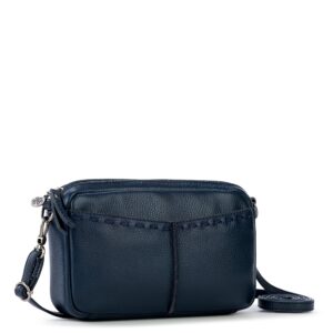 The Sak Womens Cora Leather Crossbody, Indigo, One Size US