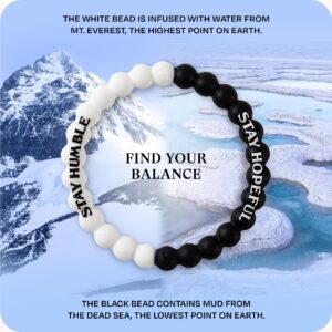 Lokai Silicone Beaded Bracelet for Women & Men, Humble Hopeful - Medium, 6.5 Inch Circumference - Silicone Jewelry Fashion Bracelet Slides-On for Comfortable Fit