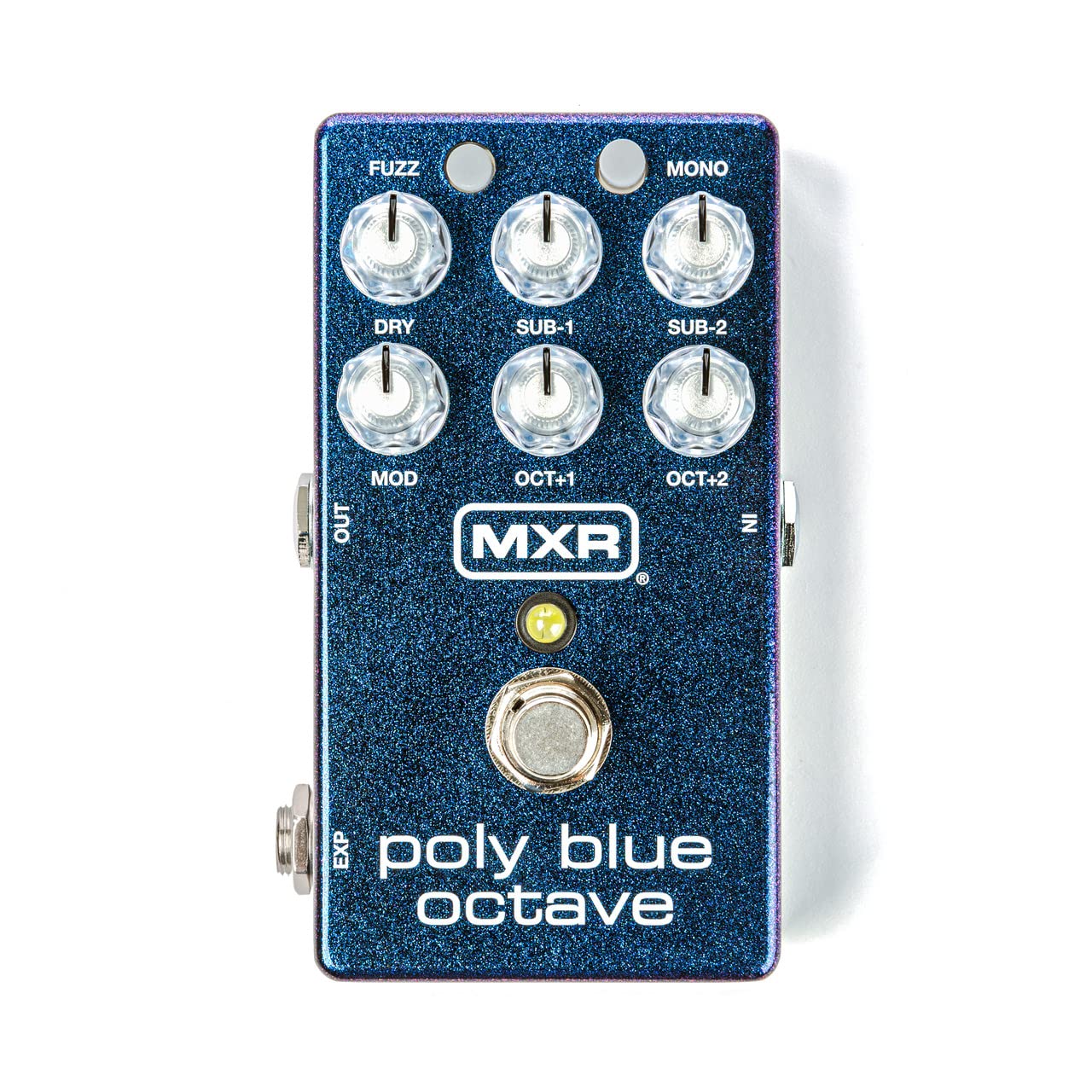 Briskdrop MXR M306 Poly Blue Octave Bundle with 2 Patch Cables, 2 Instrument Cables, 6 Dunlop Picks and ECB003 Power Supply