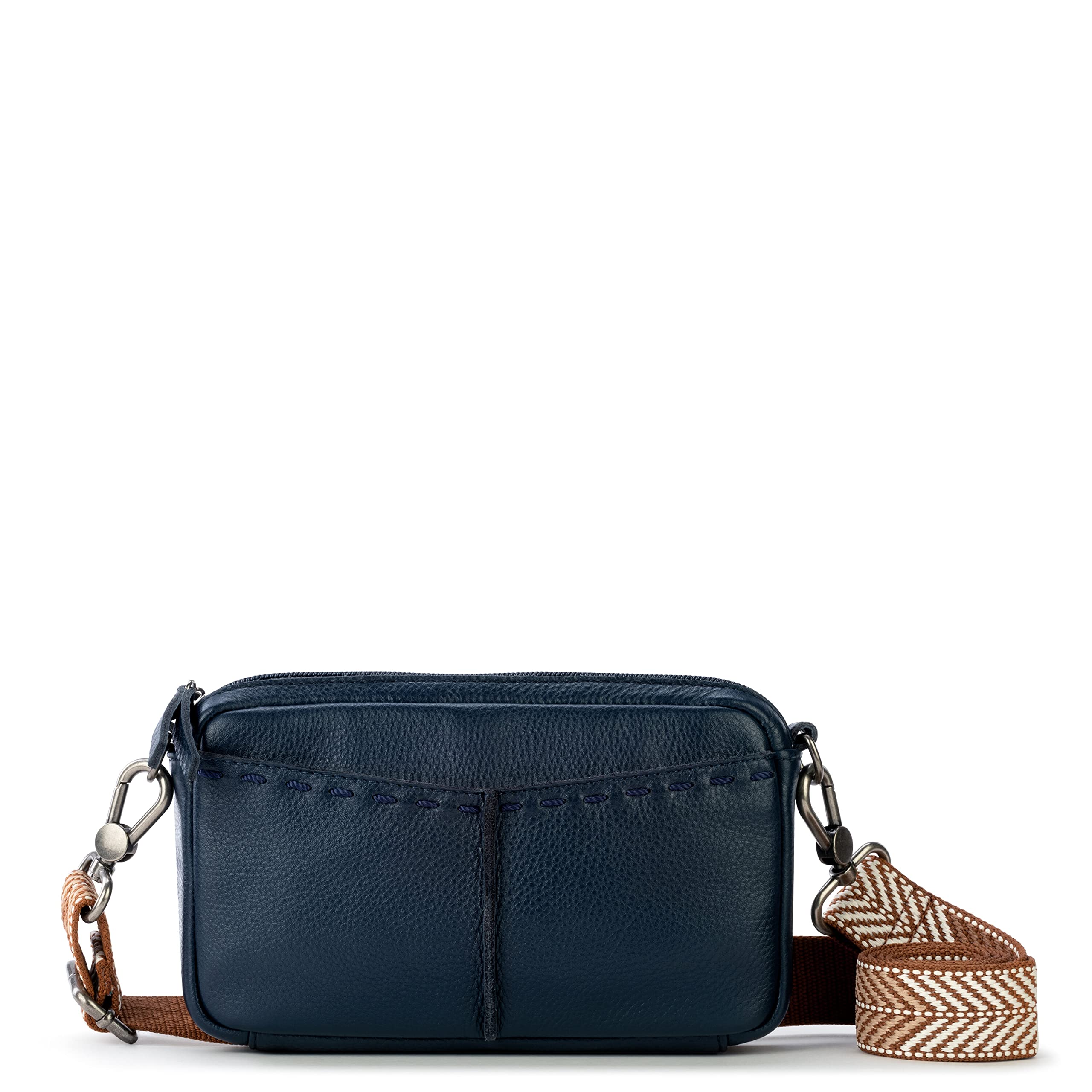 The Sak Womens Cora Leather Crossbody, Indigo, One Size US