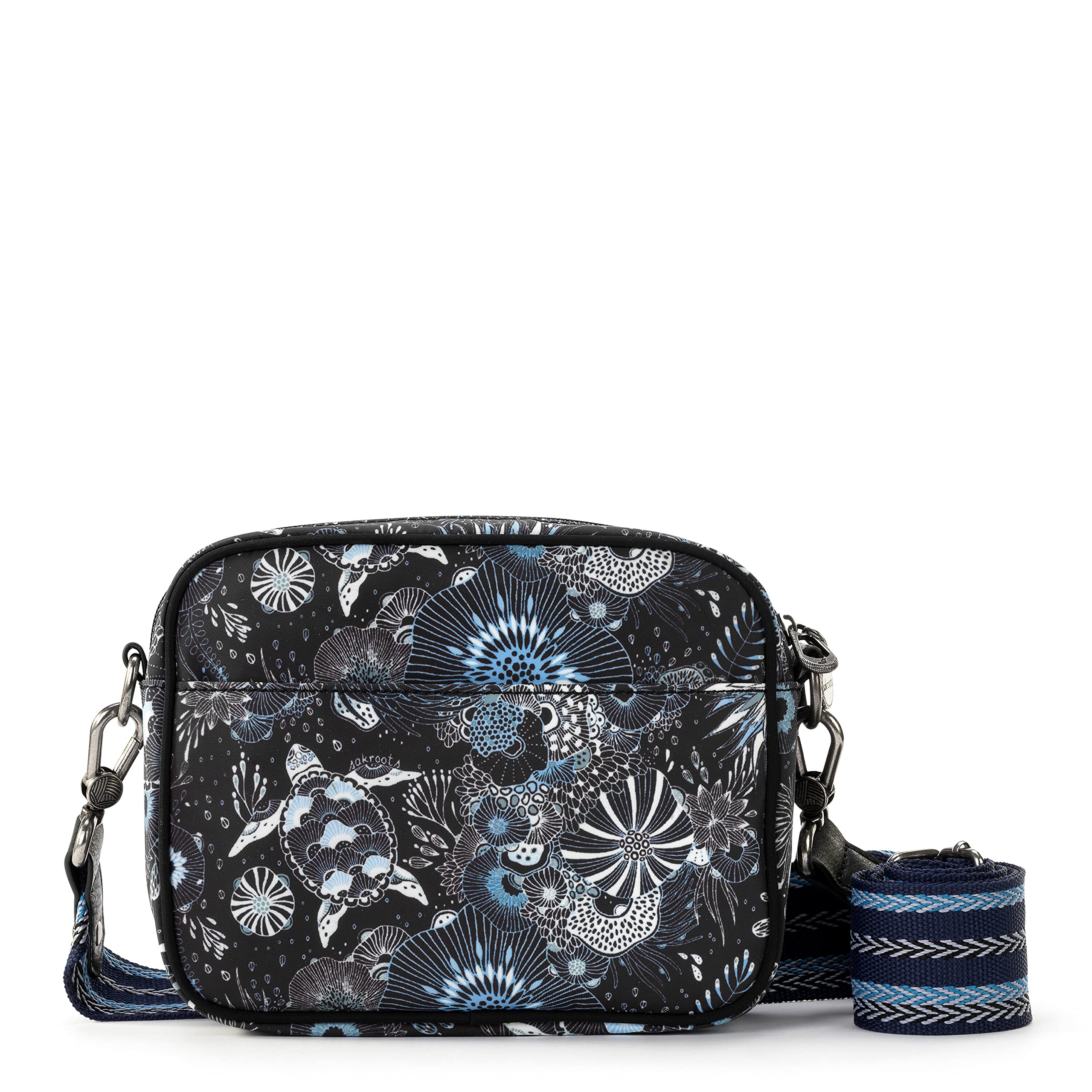 Sakroots Womens Westwood Crossbody in Repreve EcoTwill, Midnight Seascape, One Size US