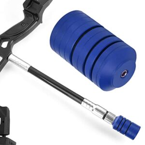 VBESTLIFE Archery Bow Stabilizer Weight Kit, Detachable Aluminum Alloy Counterweight Kit for Recurve Bow and Compound Bow(Blue)