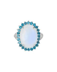 yotreasure moonstone london blue topaz 925 sterling silver chunky ring jewelry