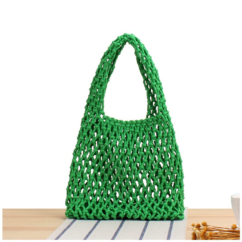 Naimo Straw Beach Bag Woven Shoulder Bag Rattan Handbag Crochet Tote Weaving Summer Hobo Bag