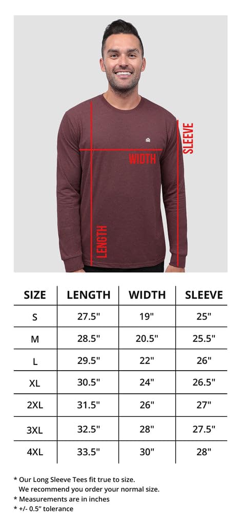 INTO THE AM Premium Long Sleeve Shirts for Men Casual Work Sun Protection Plain T-Shirts for Gym Construction (Charcoal, Small)