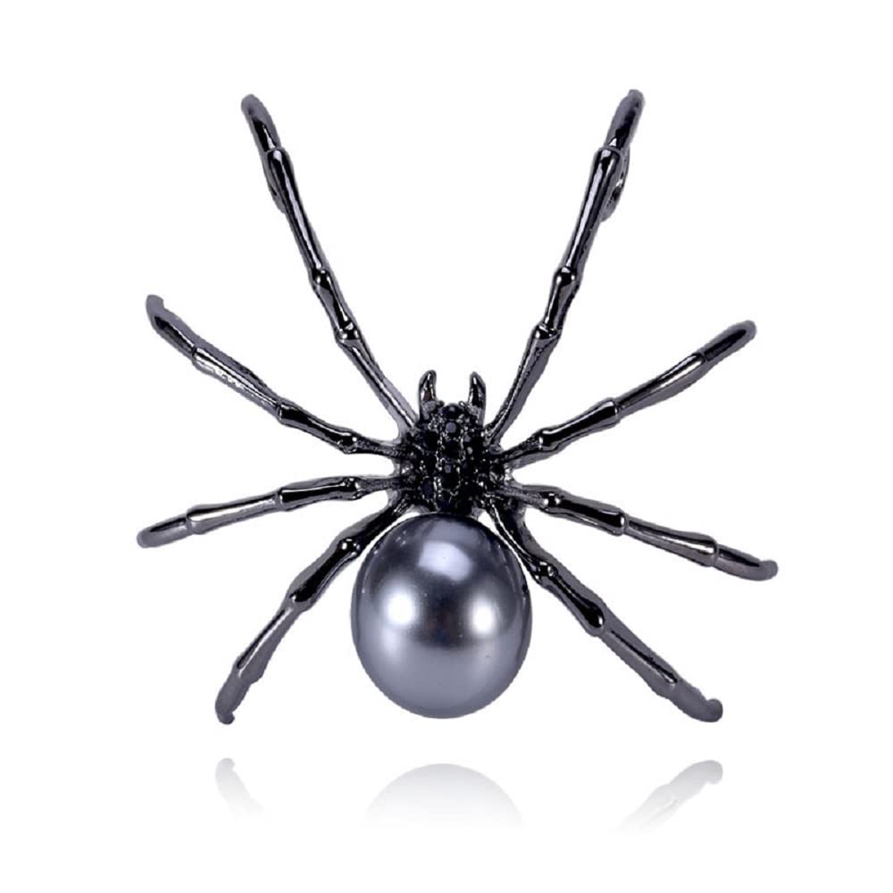 Punk Black Spider Open Finger Ring for Women Men Extra Big Spider Knuckle Ring Stacking Band Halloween Festival Costume Accessories Fashion Jewelry