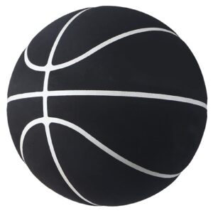 Standard 5/6/7 Basketball, Non-Slip and Wear-Resistant Microfiber Suede, No Logo Ball, Suitable As A Signature, Gift,White Edge,No. 6