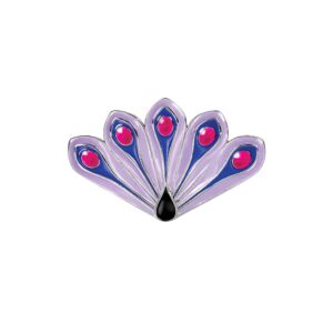 ZAG STORE - Miraculous Ladybug - Peacock Charged Brooch, Stainless Steel,Dark Blue,Pink,Purple