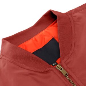 CRYSULLY Men's Tactical Military Cargo Bomber Jacket Softshell Windbreaker Coat Orange Red