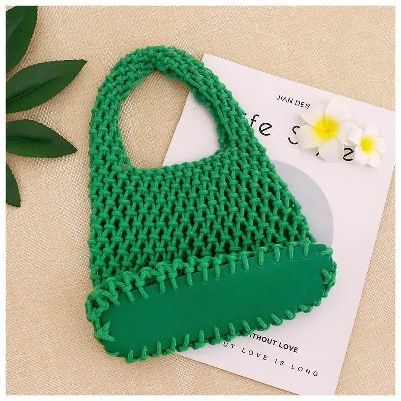 Naimo Straw Beach Bag Woven Shoulder Bag Rattan Handbag Crochet Tote Weaving Summer Hobo Bag