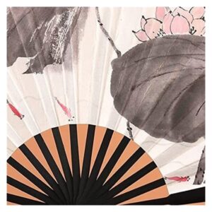 Folding Hand Fan Folding Fan Handheld Folded Fan Chinese Style Bamboo Folding Fan, Portable, Calligraphy, Paint, Summer Fan Foldable Fan Hand Held Fans (Color : A5, Size : 26.5 * 47cm)