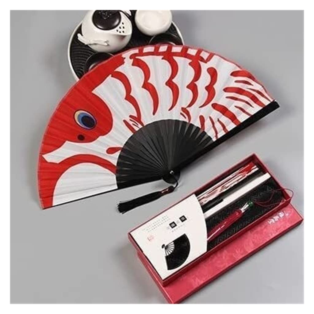 Folding Hand Fan Folding Fan Handheld Folded Fan Silk Folding Dance Fan Portable Vintage Lady Folding Fan Japanese Anime Cosplay Carp Fans Summer Bamboo Fan Foldable Fan Hand Held Fans