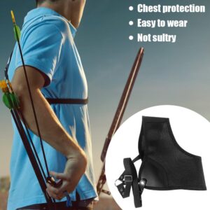 Archery Chest Guard,Adjustable Archery Chest Protector Breathable Mesh with Strap for Men Women Outdoor Sport Hunting Shooting Bow Arrow