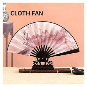 folding hand fan folding fan handheld folded fan chinese style bamboo folding fan, portable, calligraphy, paint, summer fan foldable fan hand held fans (color : a5, size : 26.5 * 47cm)