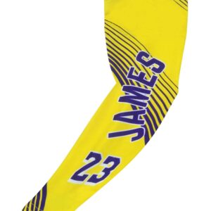 Forever Fanatics James#23 Basketball Compression Arm Sleeve Set for James Fans (James #23 Yellow, 6-13 yrs)