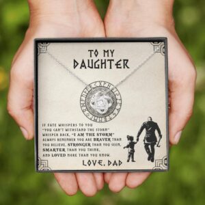 Labygift To My Daughter - The Storm - Viking Dad To Daughter Gift - Love Knot Standard Box