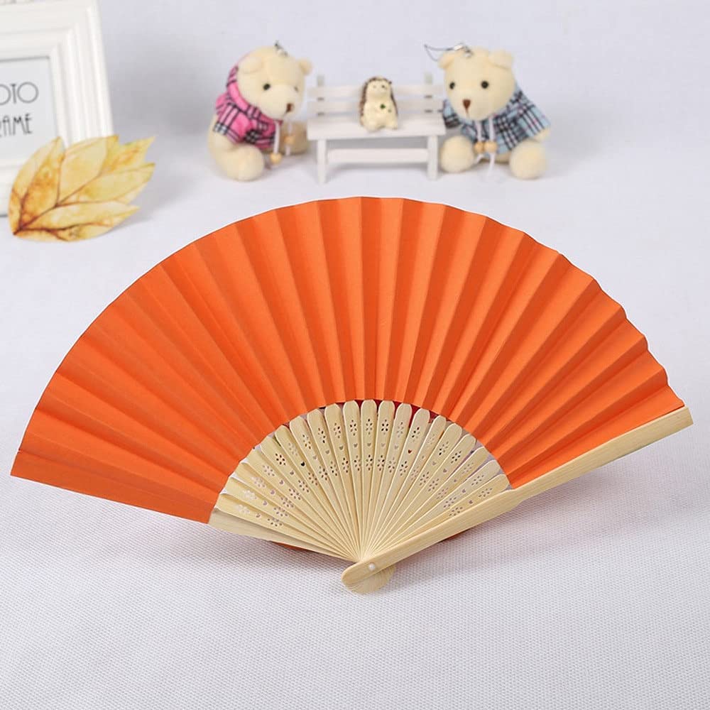 Folding Hand Fan Folding Fan Handheld Folded Fan Chinese Style Fan Pattern Folding Dance Lace Silk Folding Hand Held Flower Fan Art Craf Foldable Fan Hand Held Fans (Color : H, Size : 21cm)