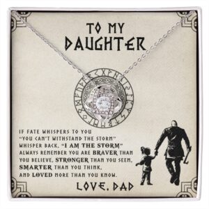 Labygift To My Daughter - The Storm - Viking Dad To Daughter Gift - Love Knot Standard Box