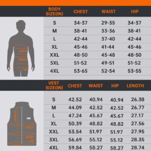 Neveland Men's Lightweight Heated Vest with Battery Pack (Large)