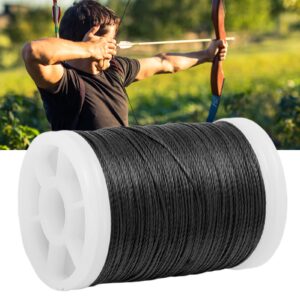 SUNGOOYUE Archery Bow String Serving Thread，Bowstring Serving Material，for Tying Peep Sight Nock Maintenance Accessory 110m(Black)