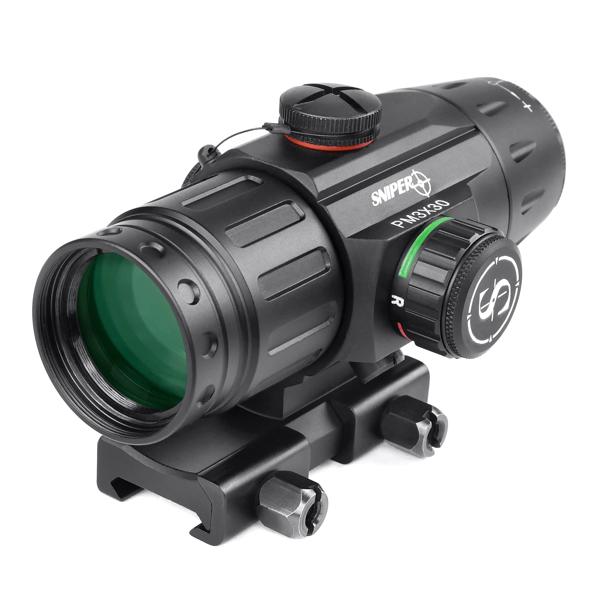 3X Prism Scope GIII LS3X30 Red/Green Illuminated Reticle 3X30mm Prism Scope (Chevron Reticle)