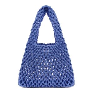 naimo straw beach bag woven rattan shoulder bag fishing net handbag cotton rope tote summer crochet hobo bag