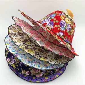 Folding Hand Fan Folding Fan Handheld Folded Fan Women Folding Fan 2 in 1 Hand Fan Sunhat Hat Floral Printed Foldable Chinese Style Bamboo Fan Foldable Fan Hand Held Fans (Color : A7, Size : 28cm)