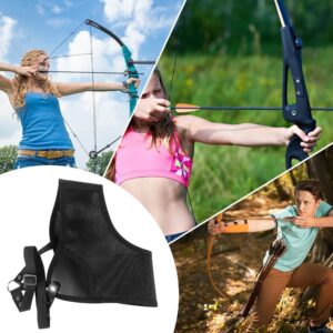 Archery Chest Guard,Adjustable Archery Chest Protector Breathable Mesh with Strap for Men Women Outdoor Sport Hunting Shooting Bow Arrow