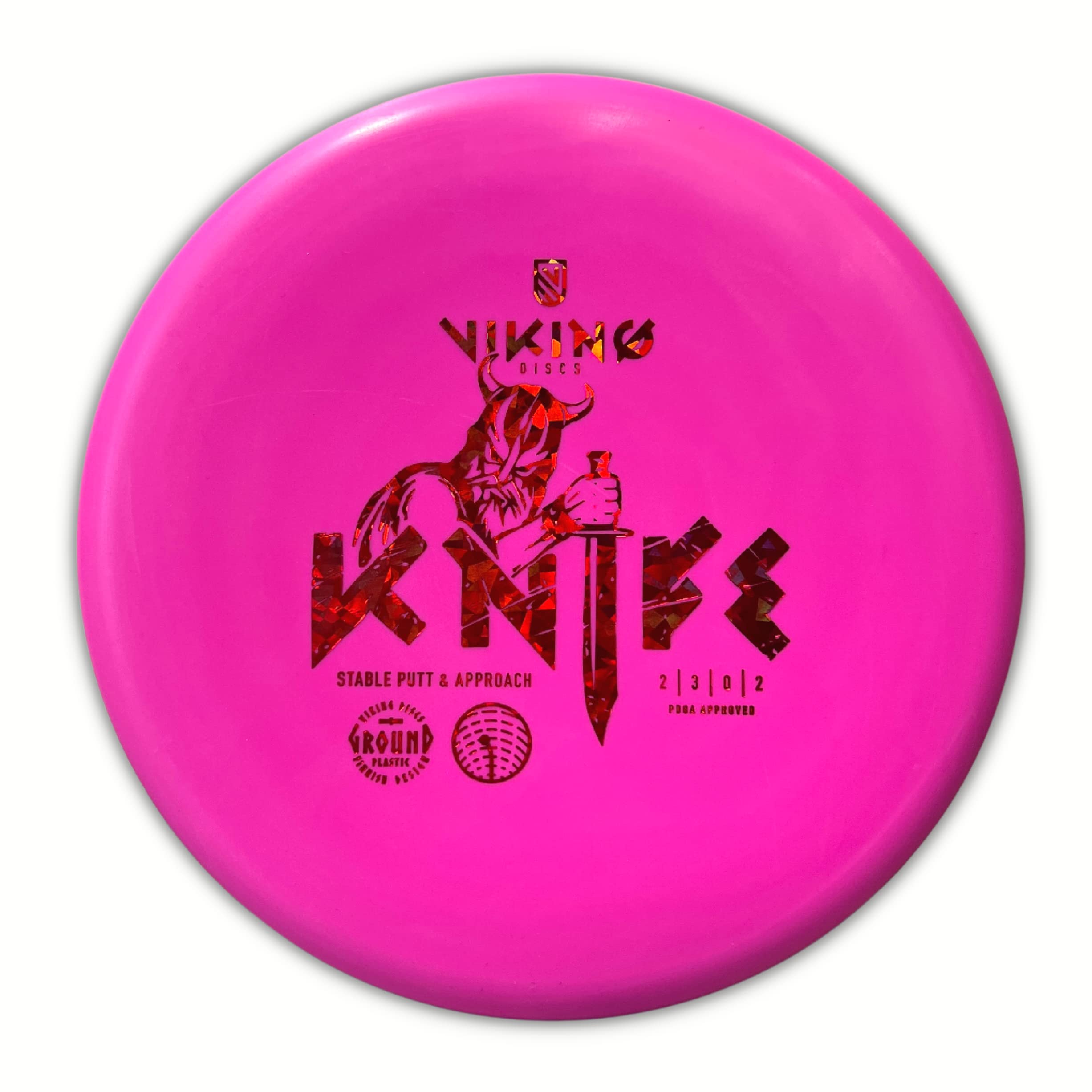 Viking Discs | Knife | Disc Golf Overstable Putt and Approach | Ground Plastic