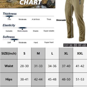 Men's Lightweight Quick Dry Hiking Running Pants Outdoor Sports Breathable Zipper Pockets Athletic Work Pants Khaki L