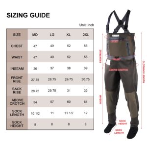 HotSrace Waders for Men, Fishing Waders for Women,3-Ply Nylon,Waterproof for Hunting, Lightweight Waders