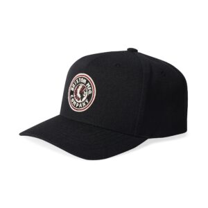 brixton rival c mp snapback, black/multi, one size