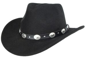 classic western-cowboy-hat men womens wide brim cowgirl hats felt fedora hat (s-m)