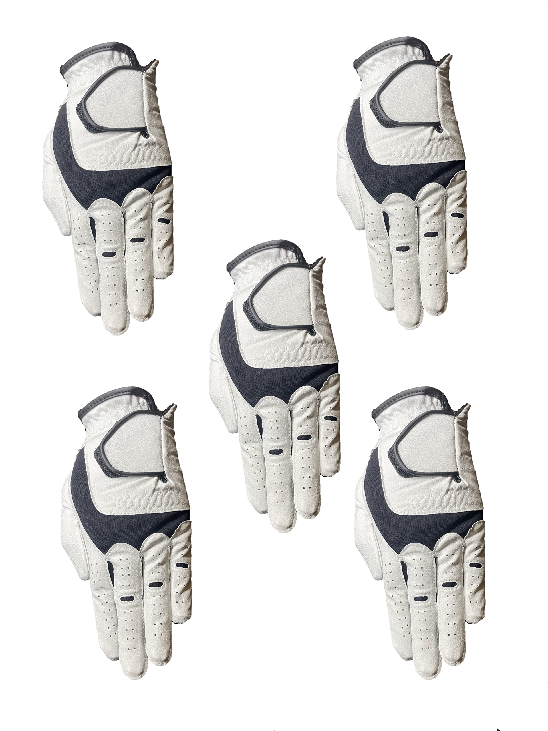 5 - All Weather Synthetic Golf Gloves (2XL, 5 Pack - Worn on Left Hand)