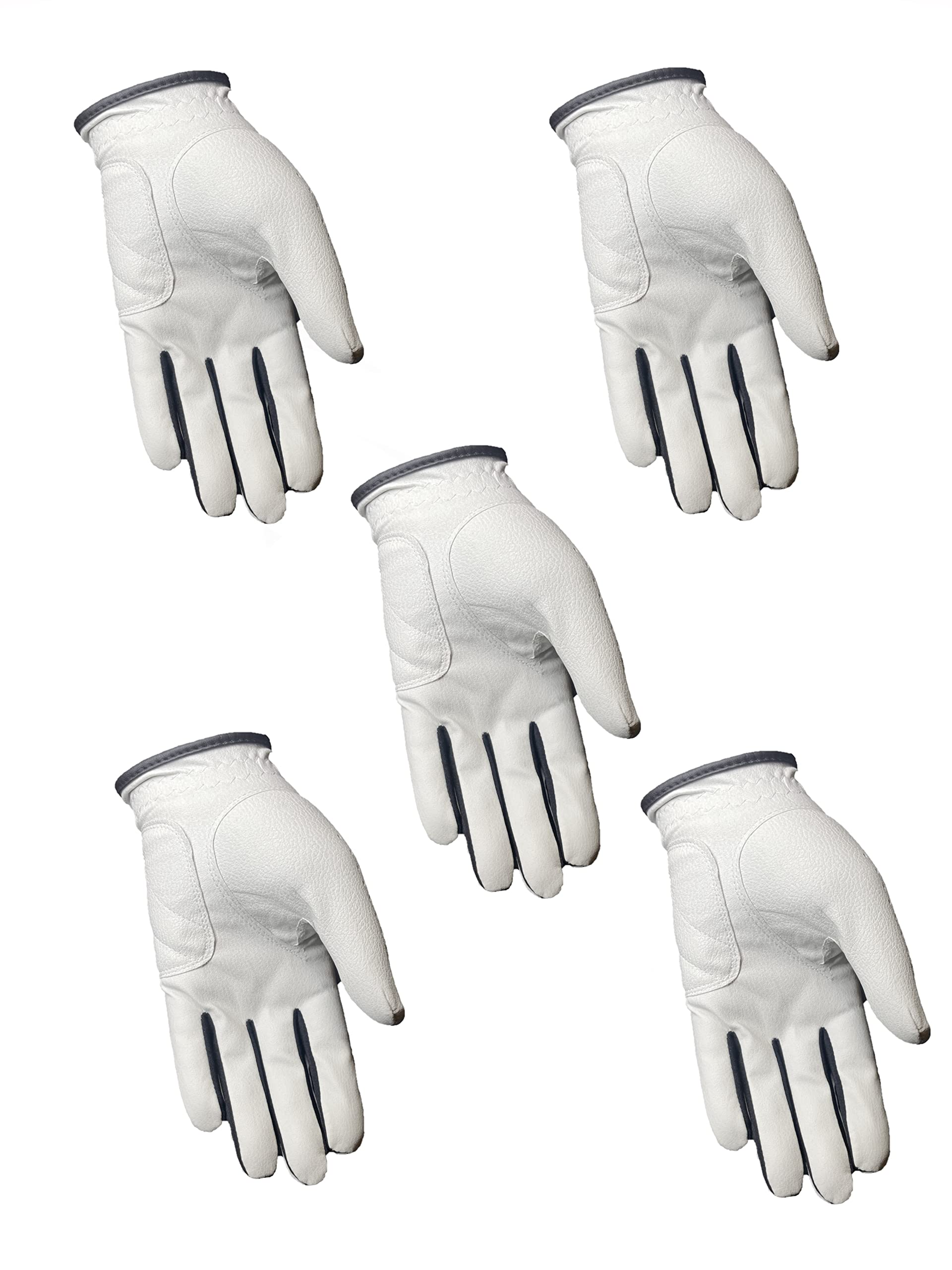 5 - All Weather Synthetic Golf Gloves (2XL, 5 Pack - Worn on Left Hand)