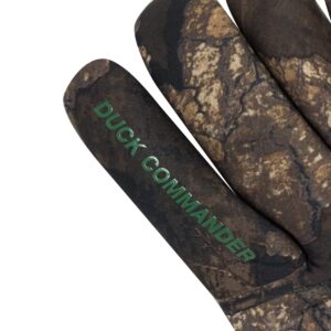 HOT SHOT Duck Commander x Men's Flare Realtree Timber Camo Glove - Gauntlet Cuff, Neoprene Shell, Fleece Lined, Large