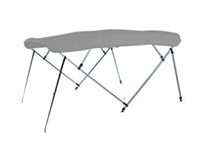 stopbyus 7.6 oz gray 4 bow square tube boat bimini top without running light cutout sunshade compatible for jc pontoons neptoon 245 all years