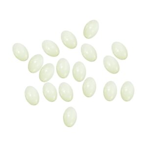 PATIKIL 12x8mm Luminous Fishing Beads, 200 Pieces Soft Plastic Glow Fishing Bait Eggs Rig Bead Tackle Tool Oval, White